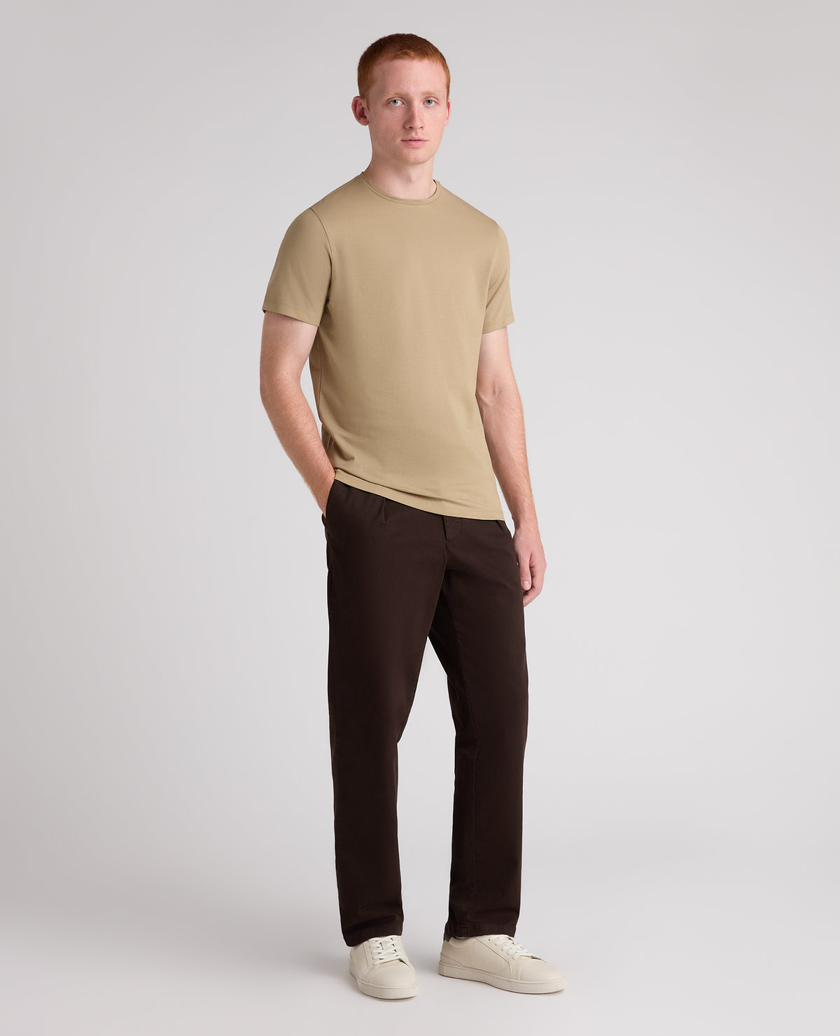Stone Plain Stretch T-Shirt