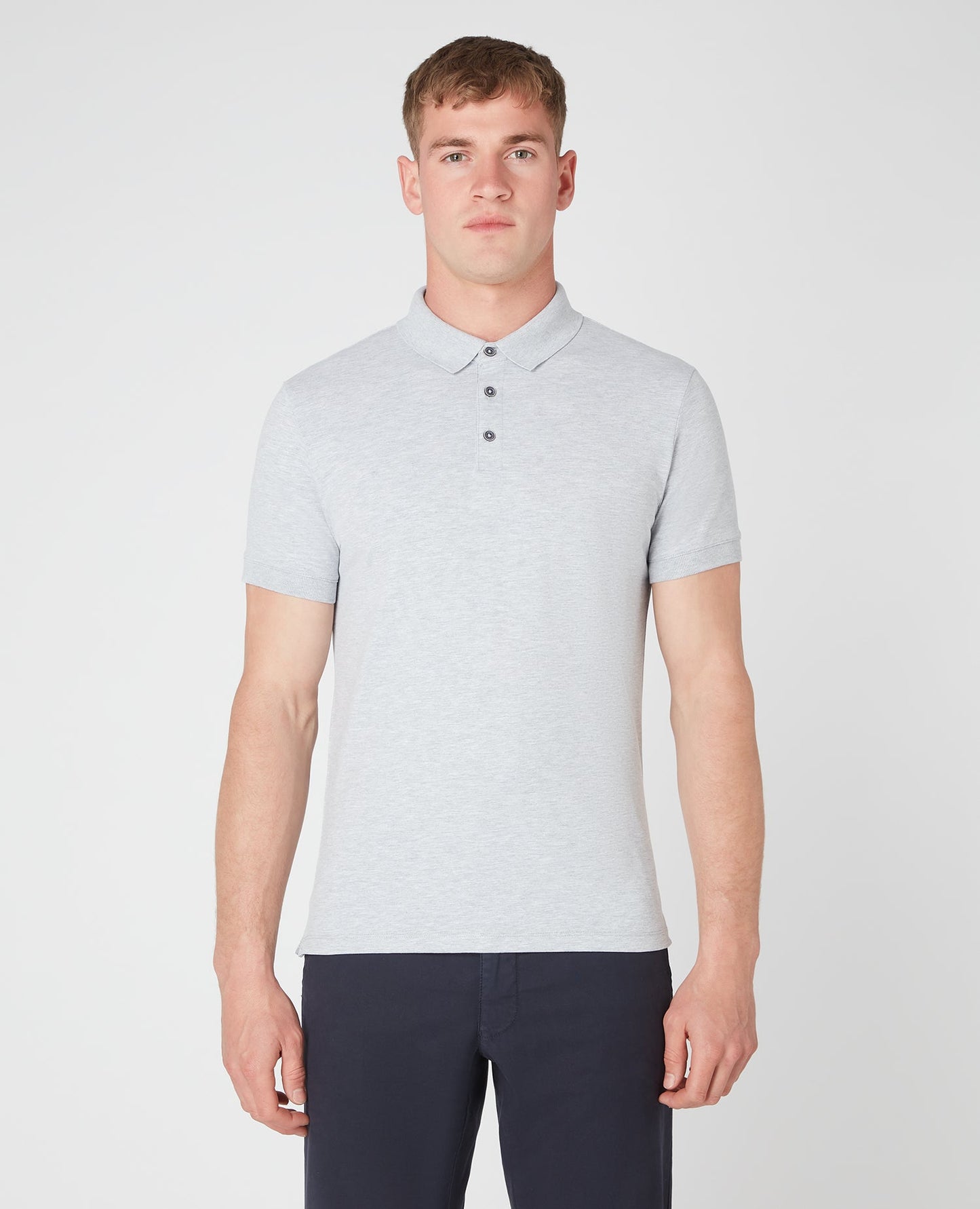 Tapered Fit Cotton-Stretch Jersey Polo Shirt