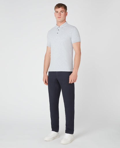 Tapered Fit Cotton-Stretch Jersey Polo Shirt