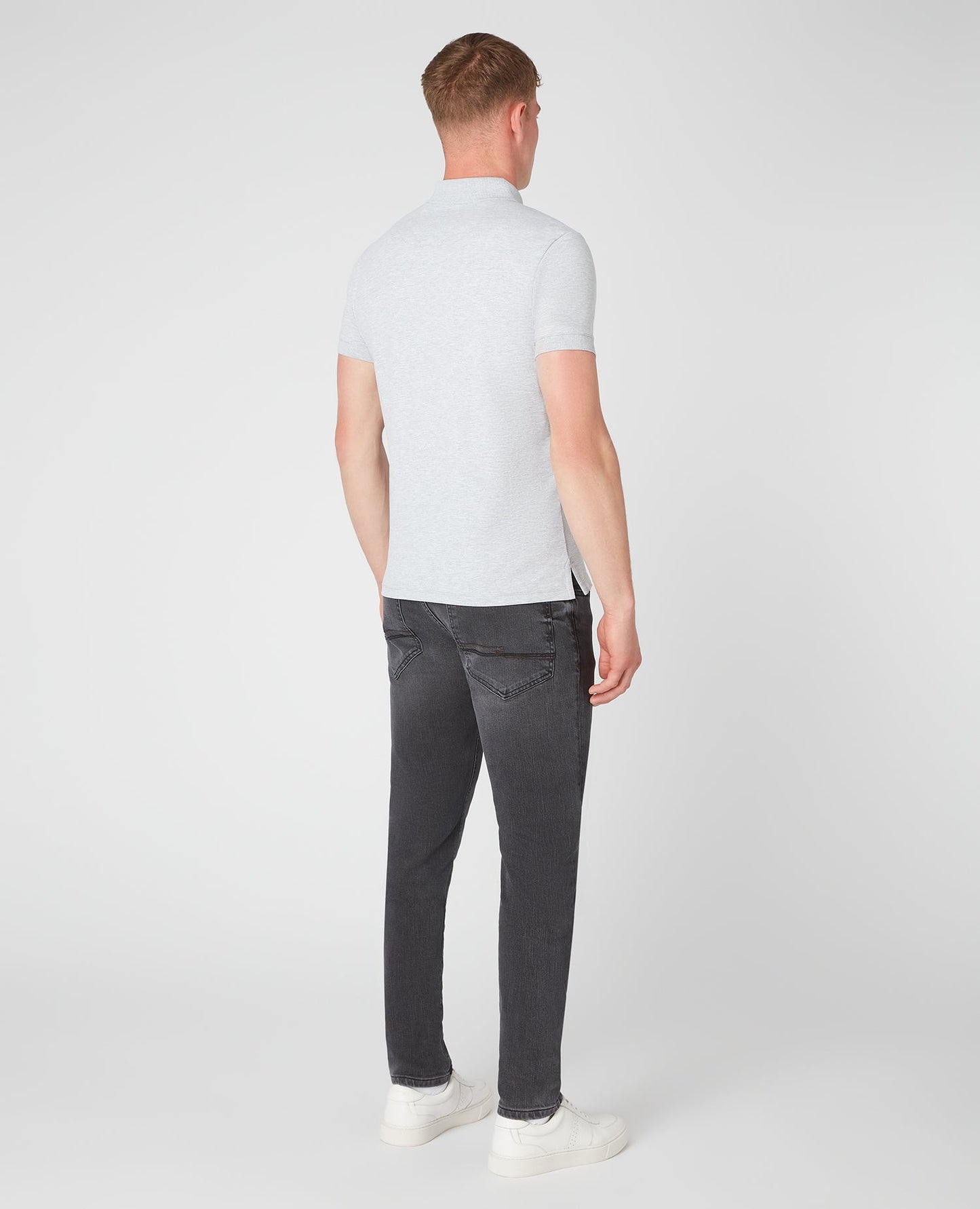 Tapered Fit Cotton-Stretch Jersey Polo Shirt