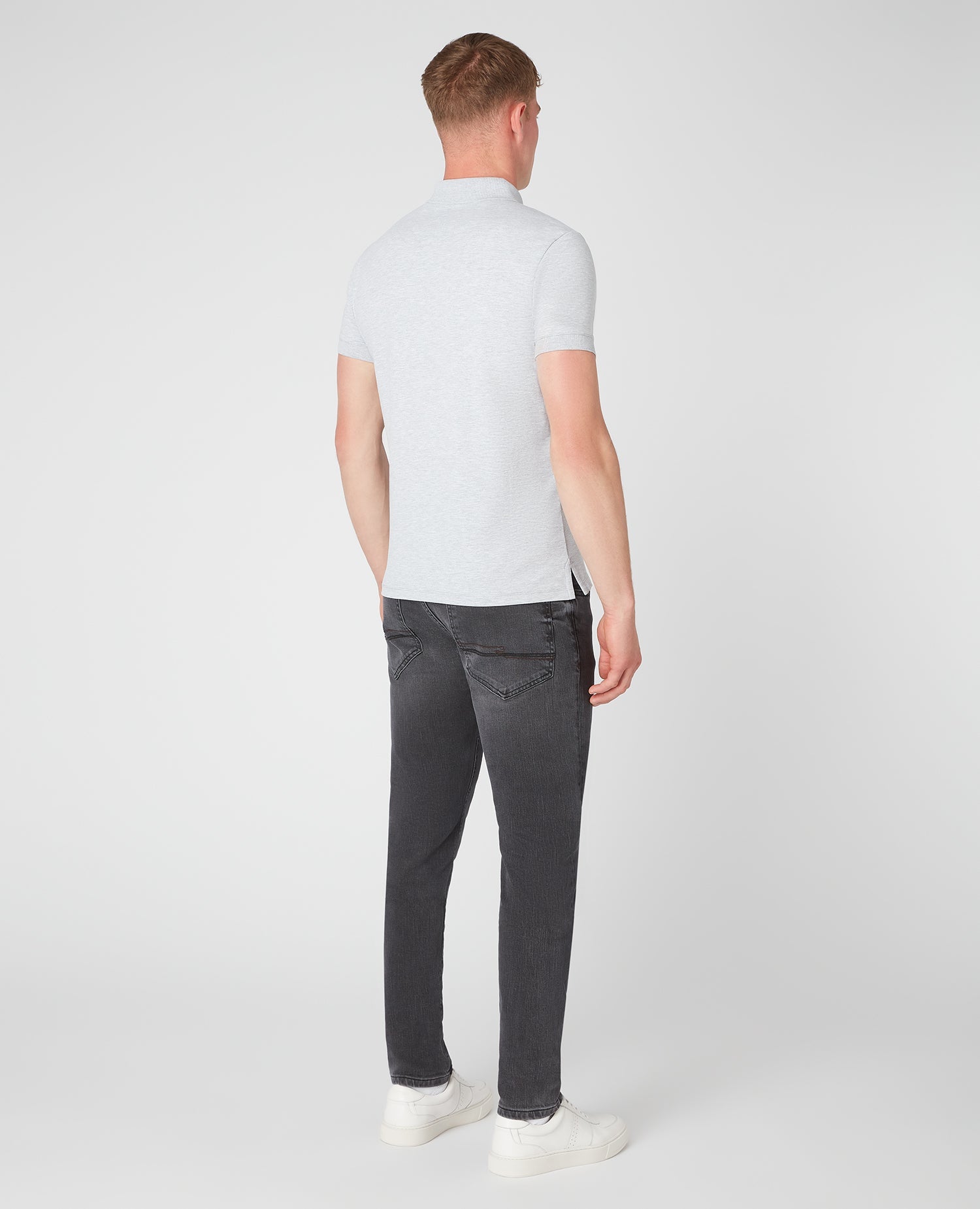 Tapered Fit Cotton-Stretch Jersey Polo Shirt