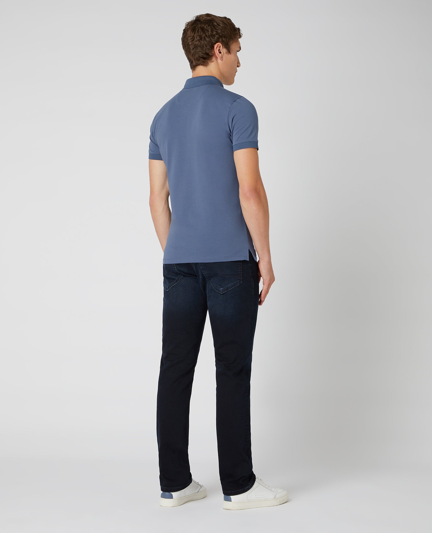 Tapered Fit Cotton-Stretch Polo Shirt