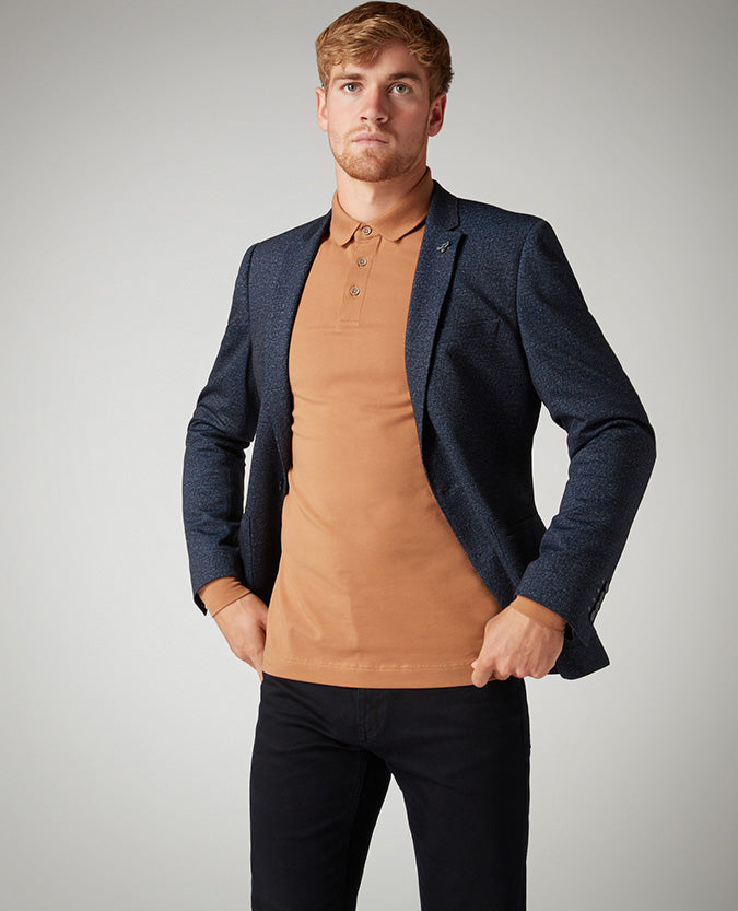 Tapered Fit Cotton-Stretch Polo Shirt