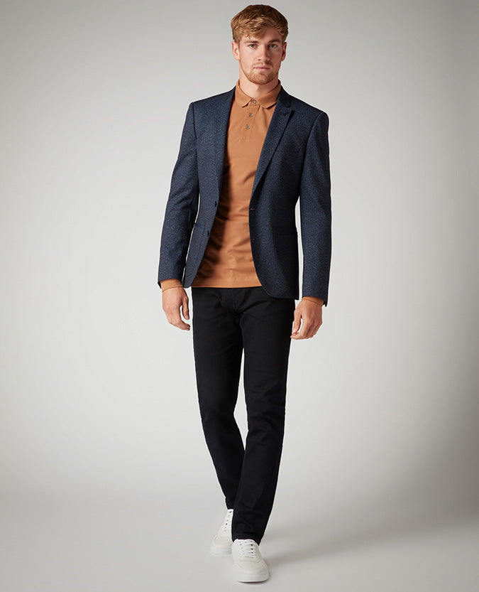 Tapered Fit Cotton-Stretch Polo Shirt
