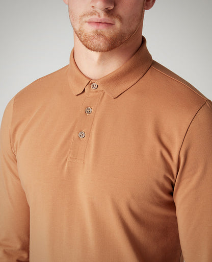 Tapered Fit Cotton-Stretch Polo Shirt