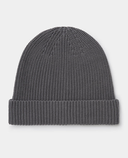 Grey Rib Knit Hat