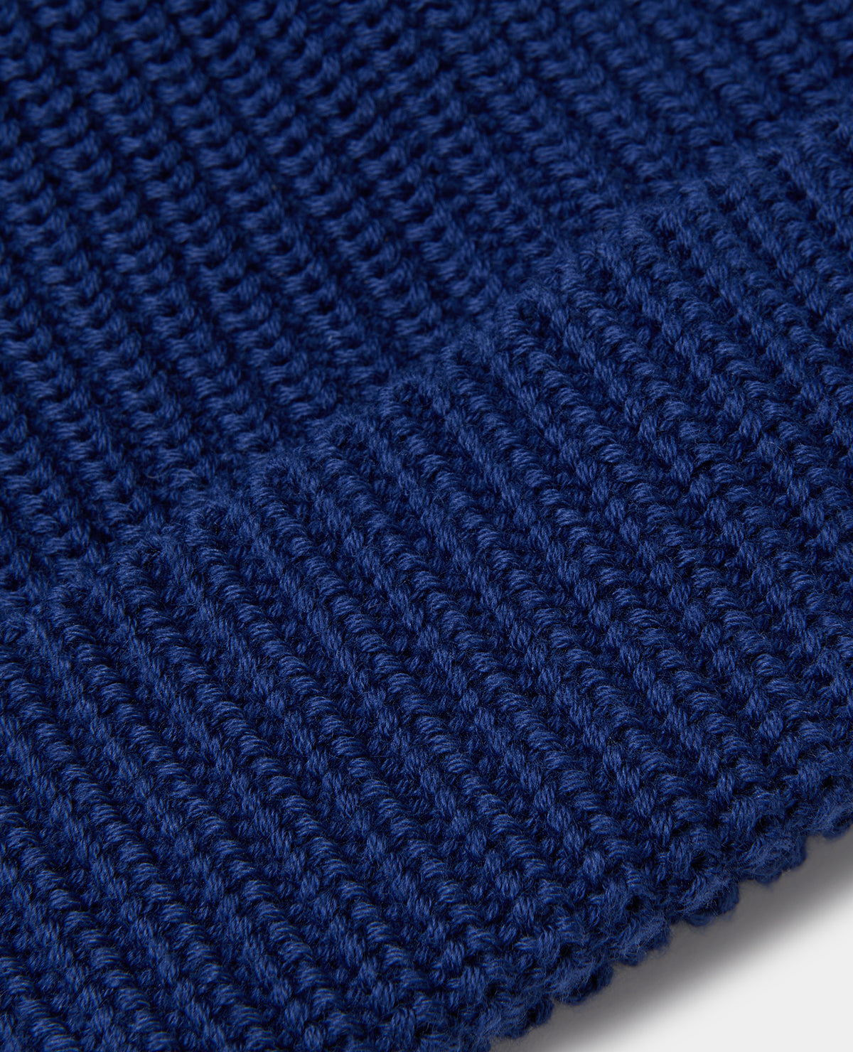 Blue Rib Knit Hat