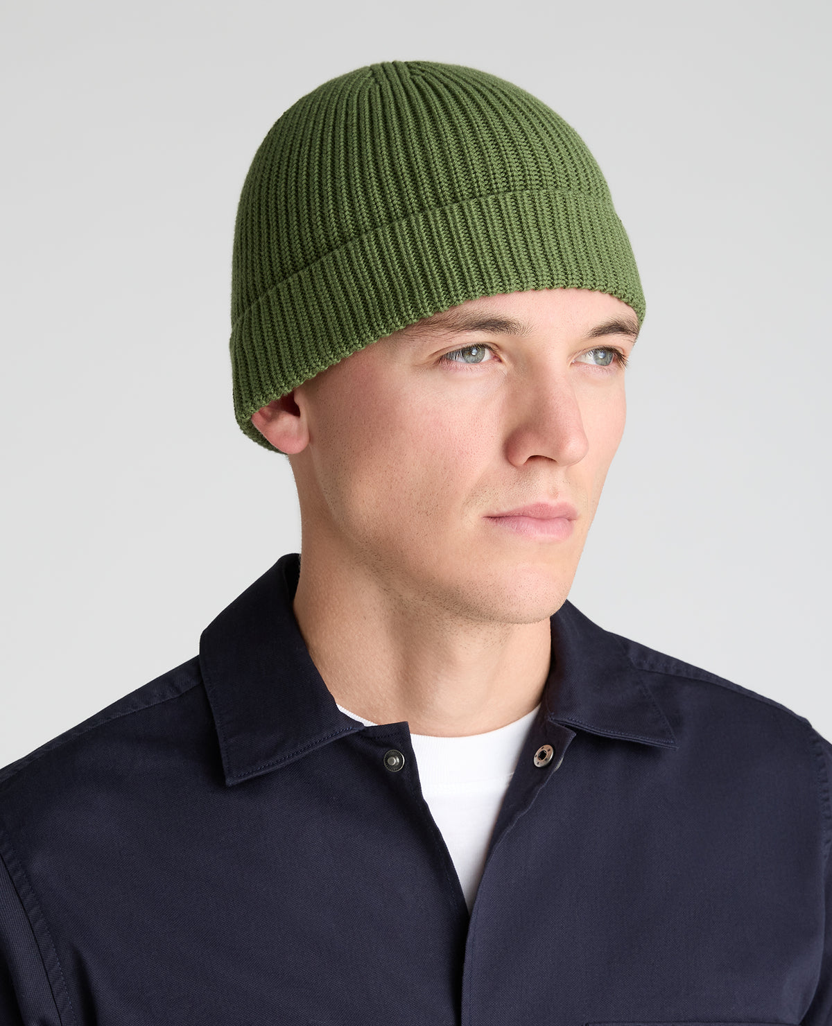 Green Rib Knit Hat