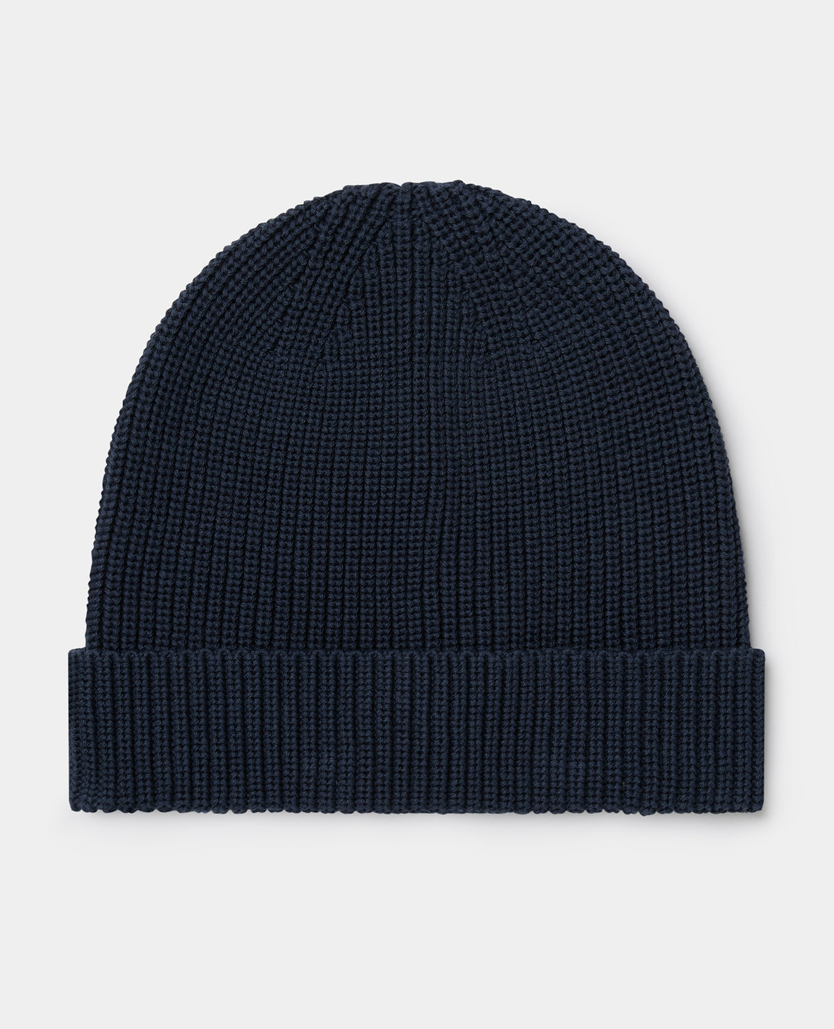Navy Rib Knit Hat