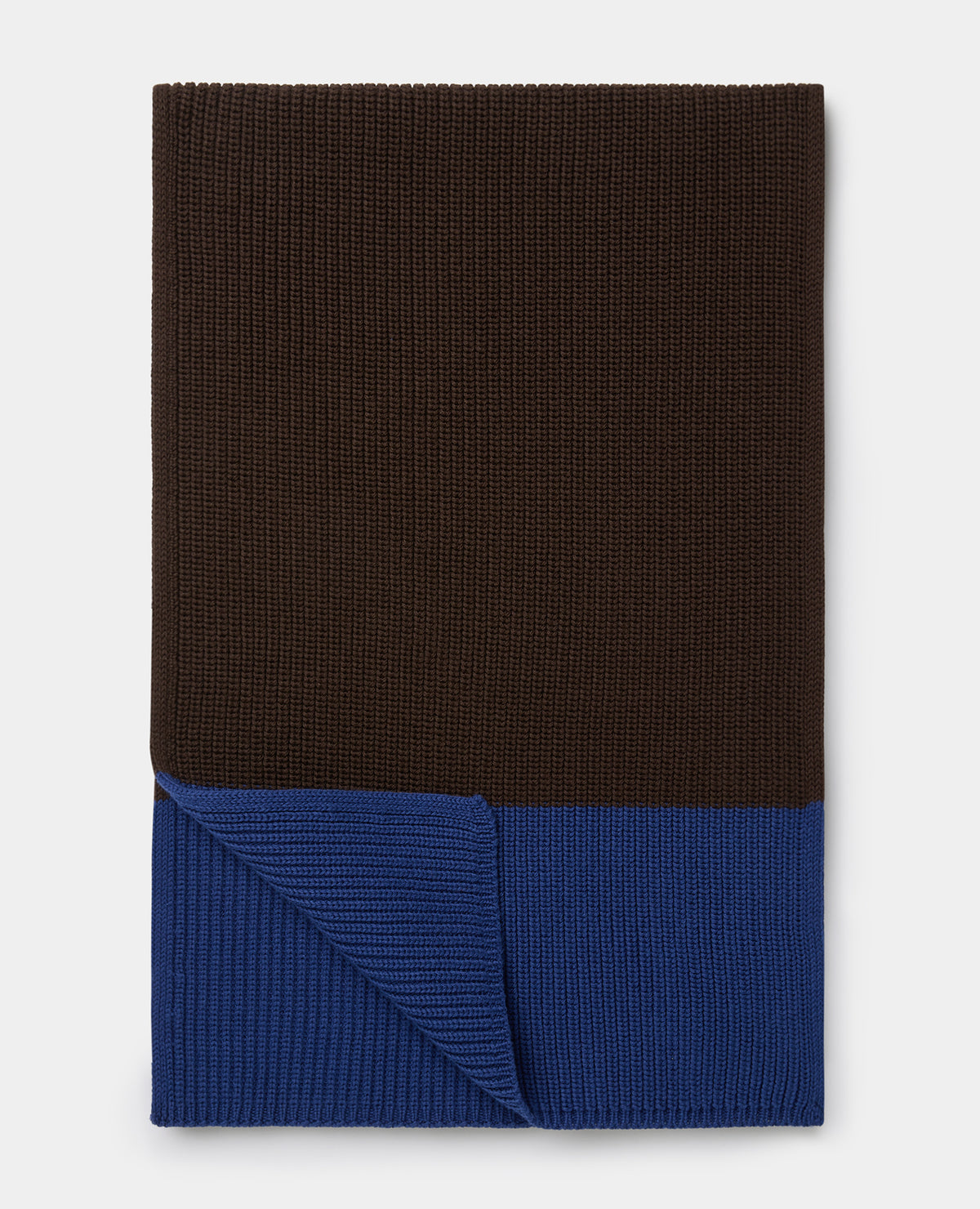 Brown Two Tone Knit Scarf