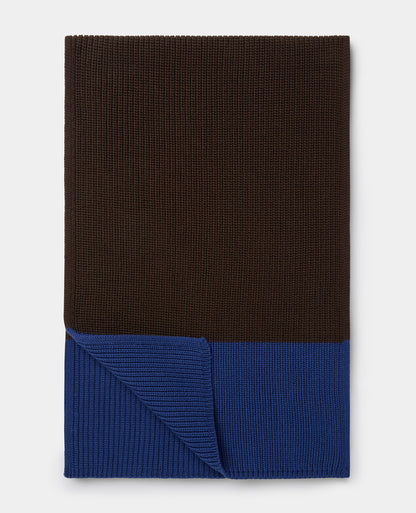 Brown Two Tone Knit Scarf