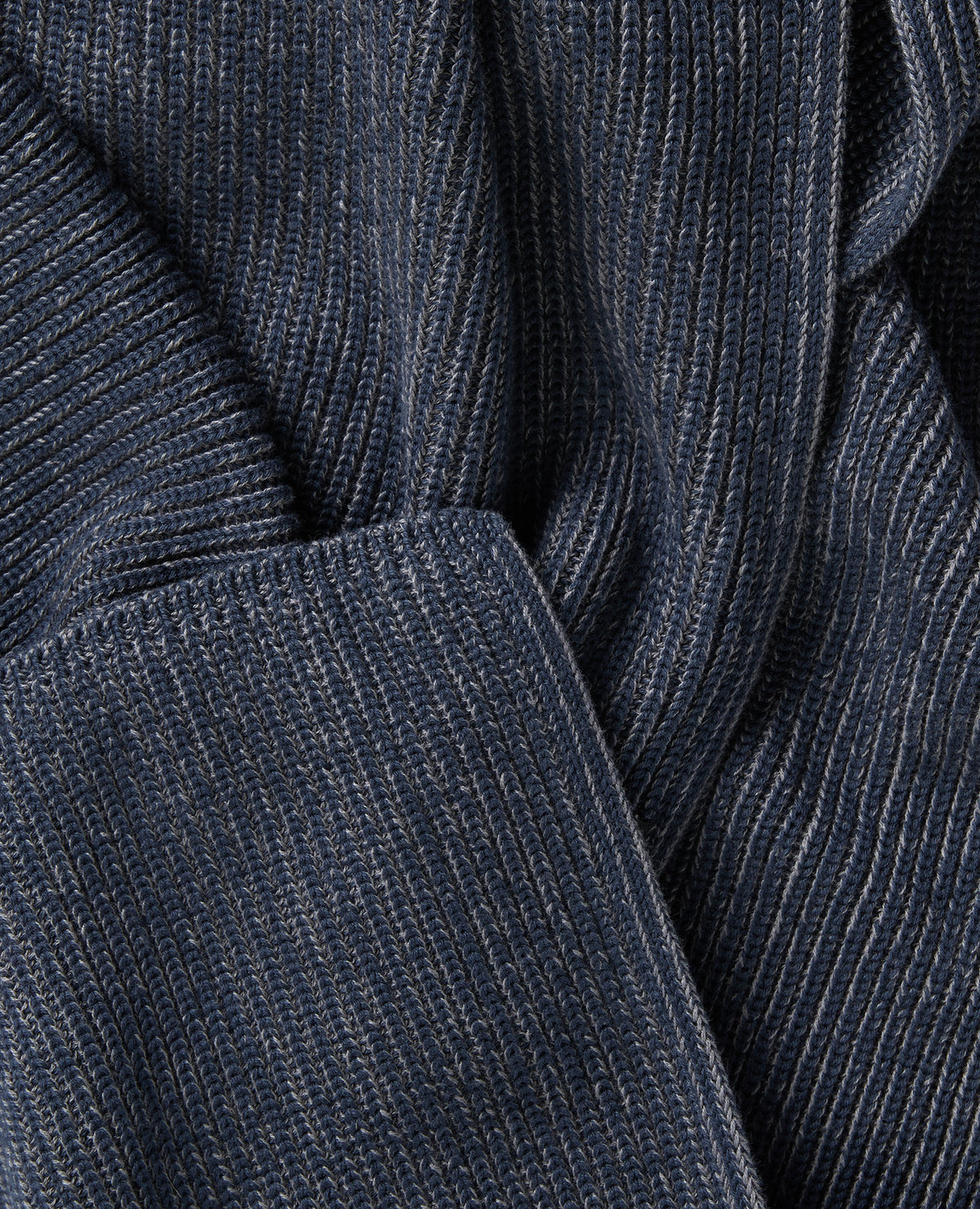 Dark Blue Rib Knit Scarf