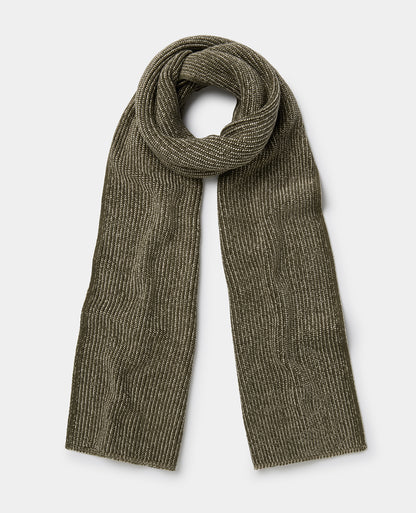 Green Rib Knit Scarf