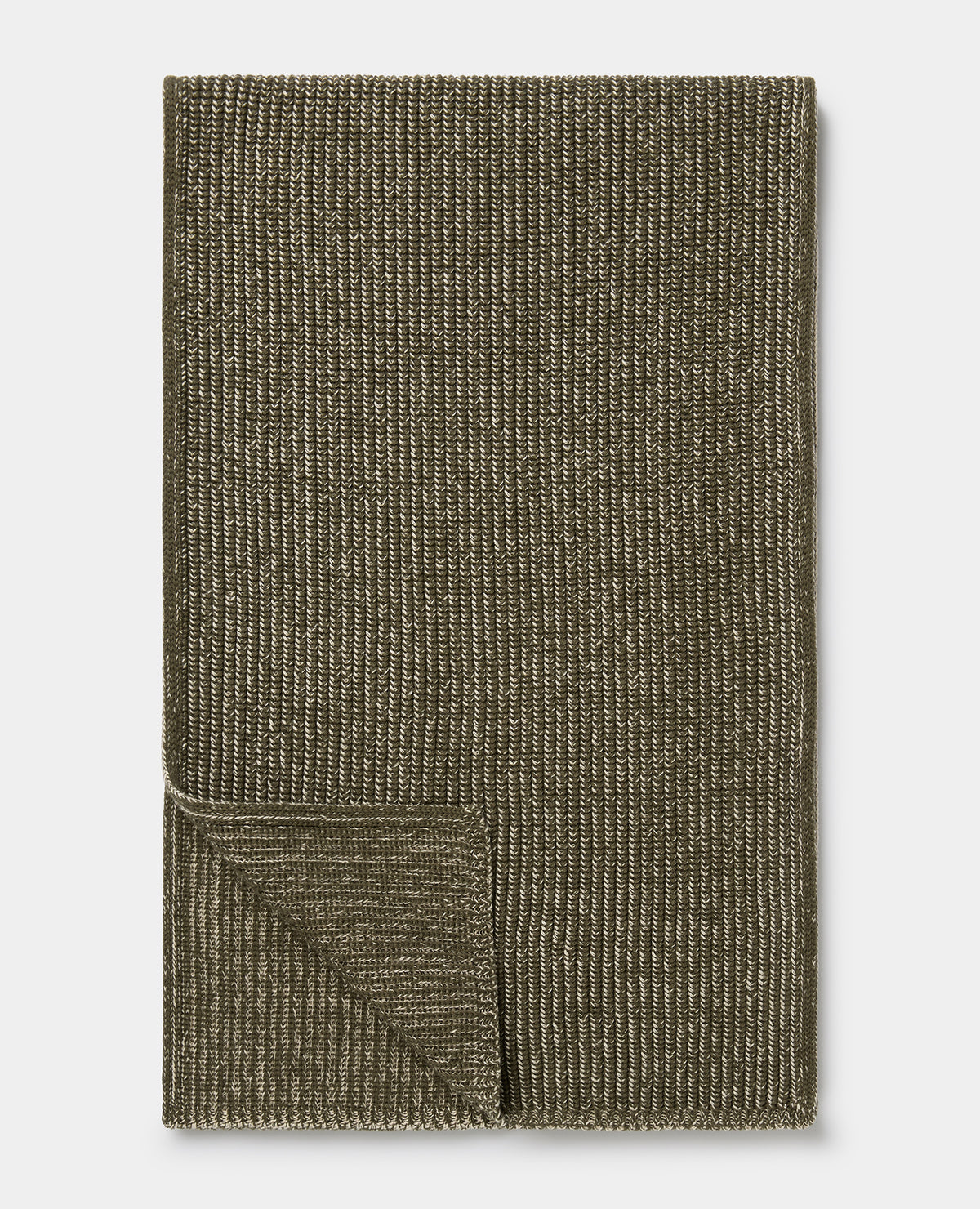 Green Rib Knit Scarf