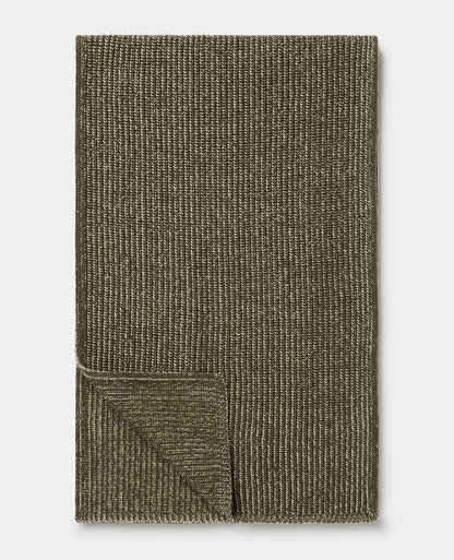 Green Rib Knit Scarf