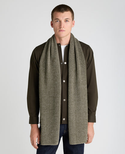 Green Rib Knit Scarf