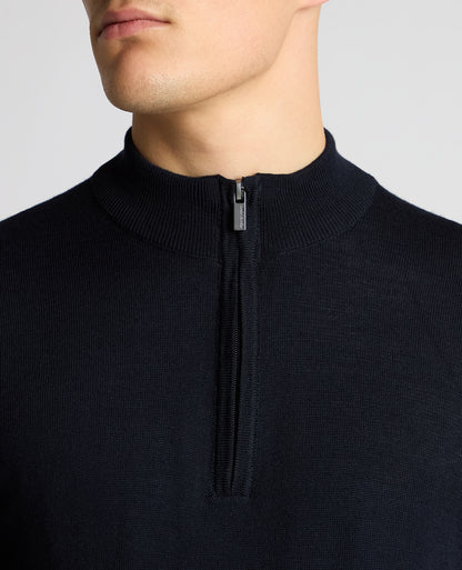Man wearing a navy jumper