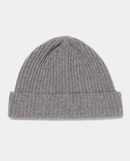 Rib-Knit Wool Rich Beanie