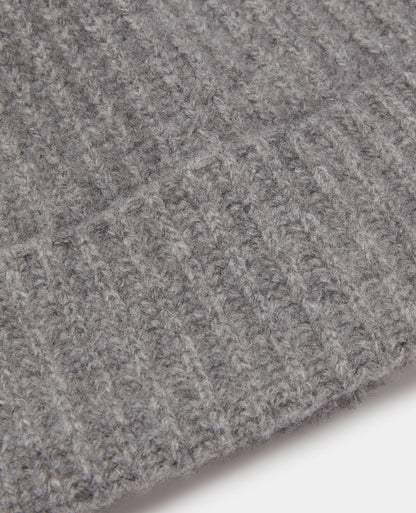 Rib-Knit Wool Rich Beanie