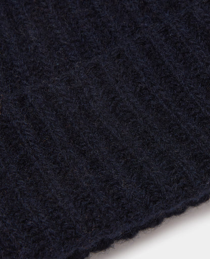 Rib-Knit Wool Rich Beanie
