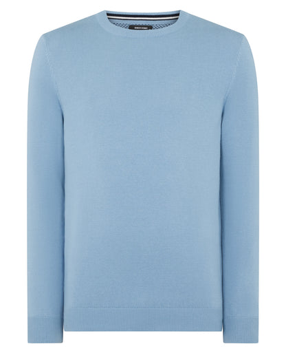 Man wearing a blue jumper