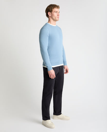 Man wearing a blue jumper