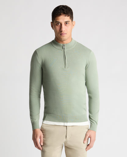 Man wearing a green jumper