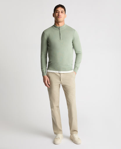 Man wearing a green jumper