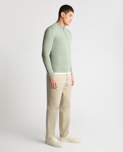 Man wearing a green jumper
