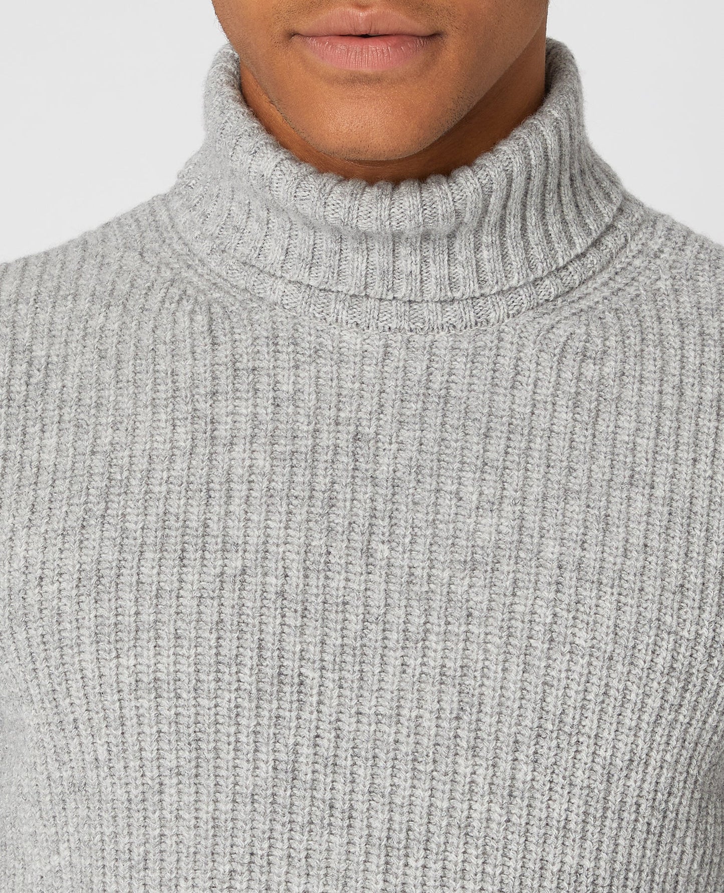 Tapered Fit Wool-Rich Roll Neck Sweater
