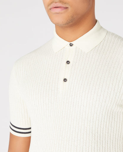Slim Fit Knitted Cotton Short-Sleeve Polo Shirt