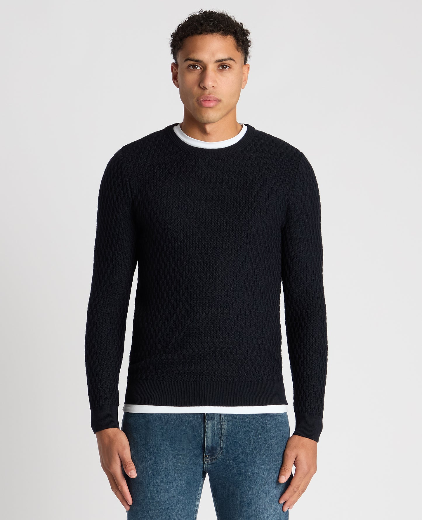 Tapered Fit Merino Wool-Blend Sweater