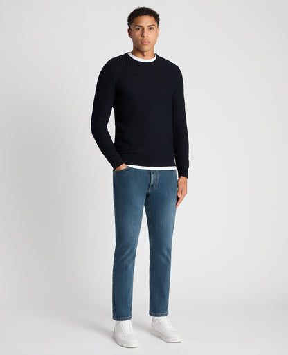 Tapered Fit Merino Wool-Blend Sweater