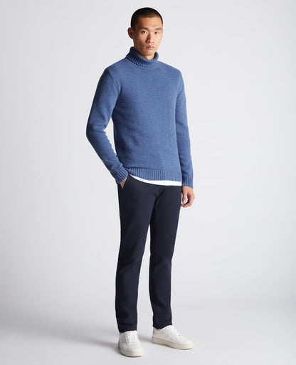 Tapered Fit Wool-Blend Crew Neck Sweater