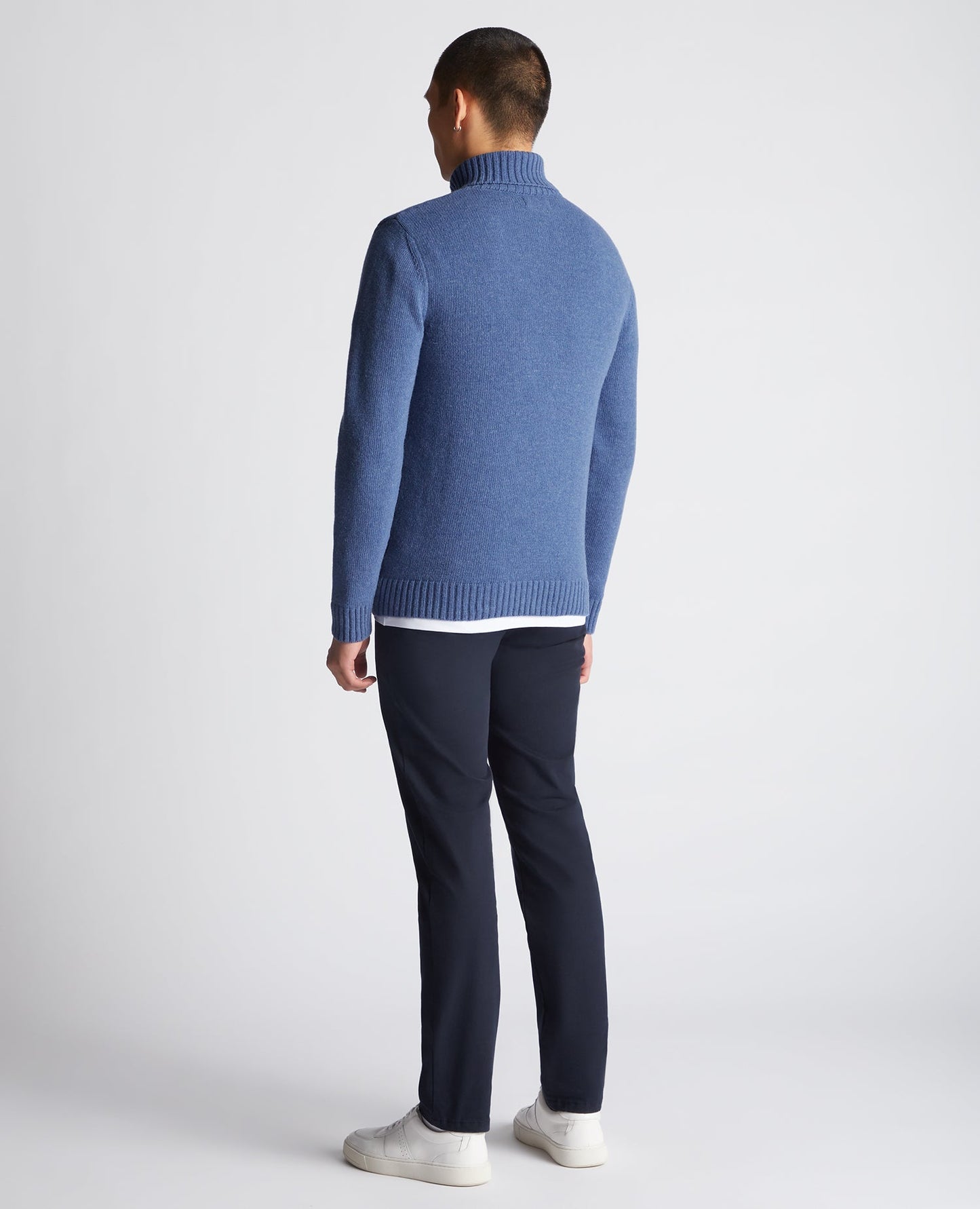 Tapered Fit Wool-Blend Crew Neck Sweater