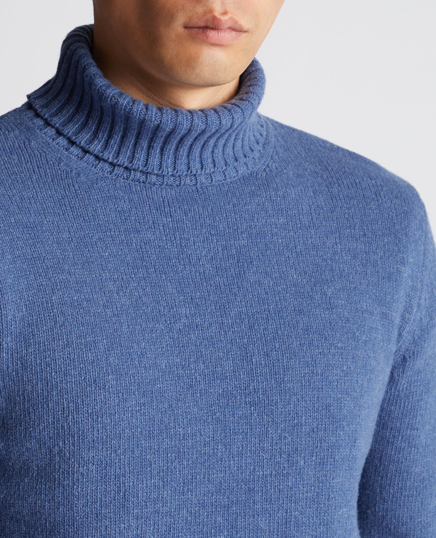Tapered Fit Wool-Blend Crew Neck Sweater