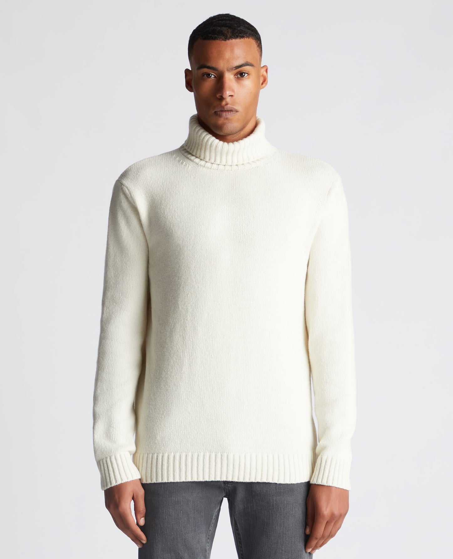 Tapered Fit Wool-Blend Crew Neck Sweater