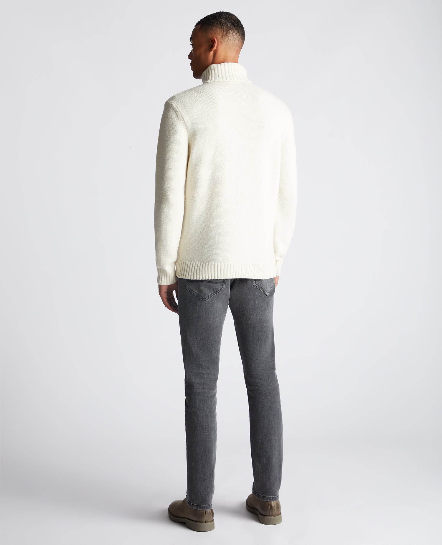 Tapered Fit Wool-Blend Crew Neck Sweater