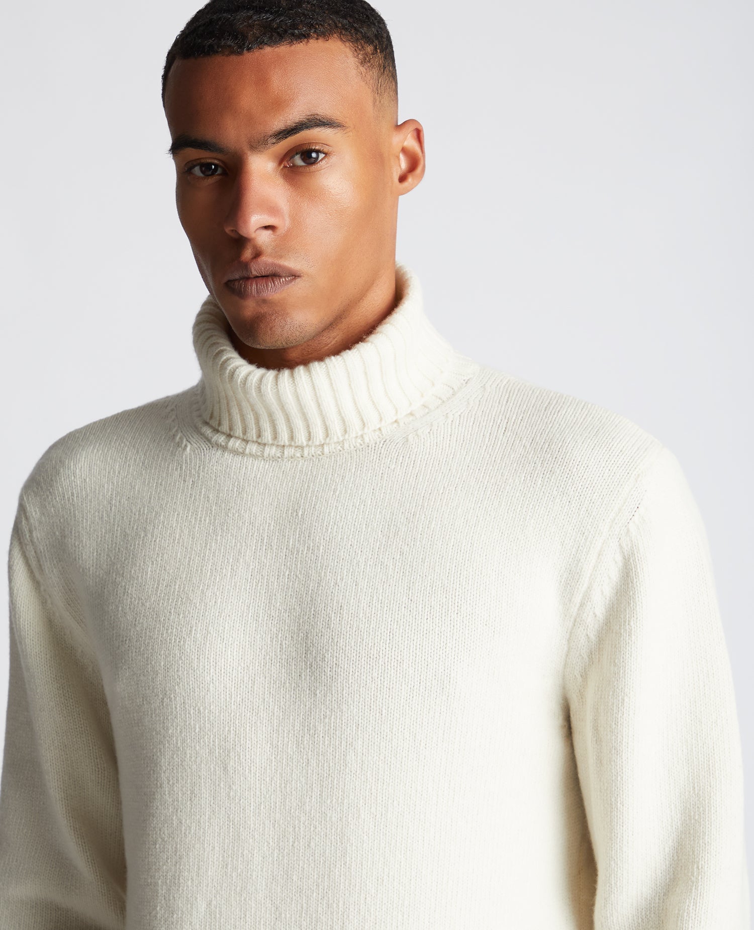 Tapered Fit Wool-Blend Crew Neck Sweater