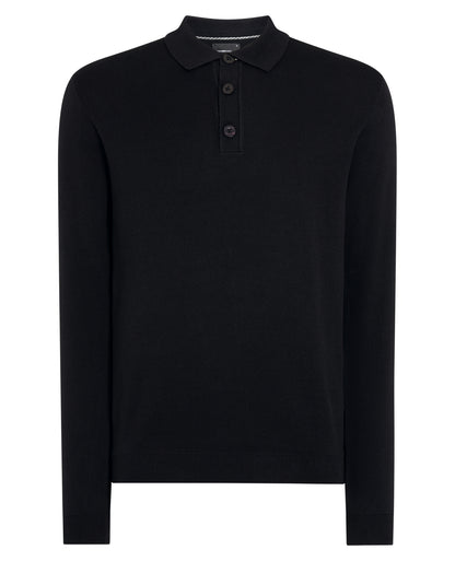 Long Sleeve Cotton Knit Polo