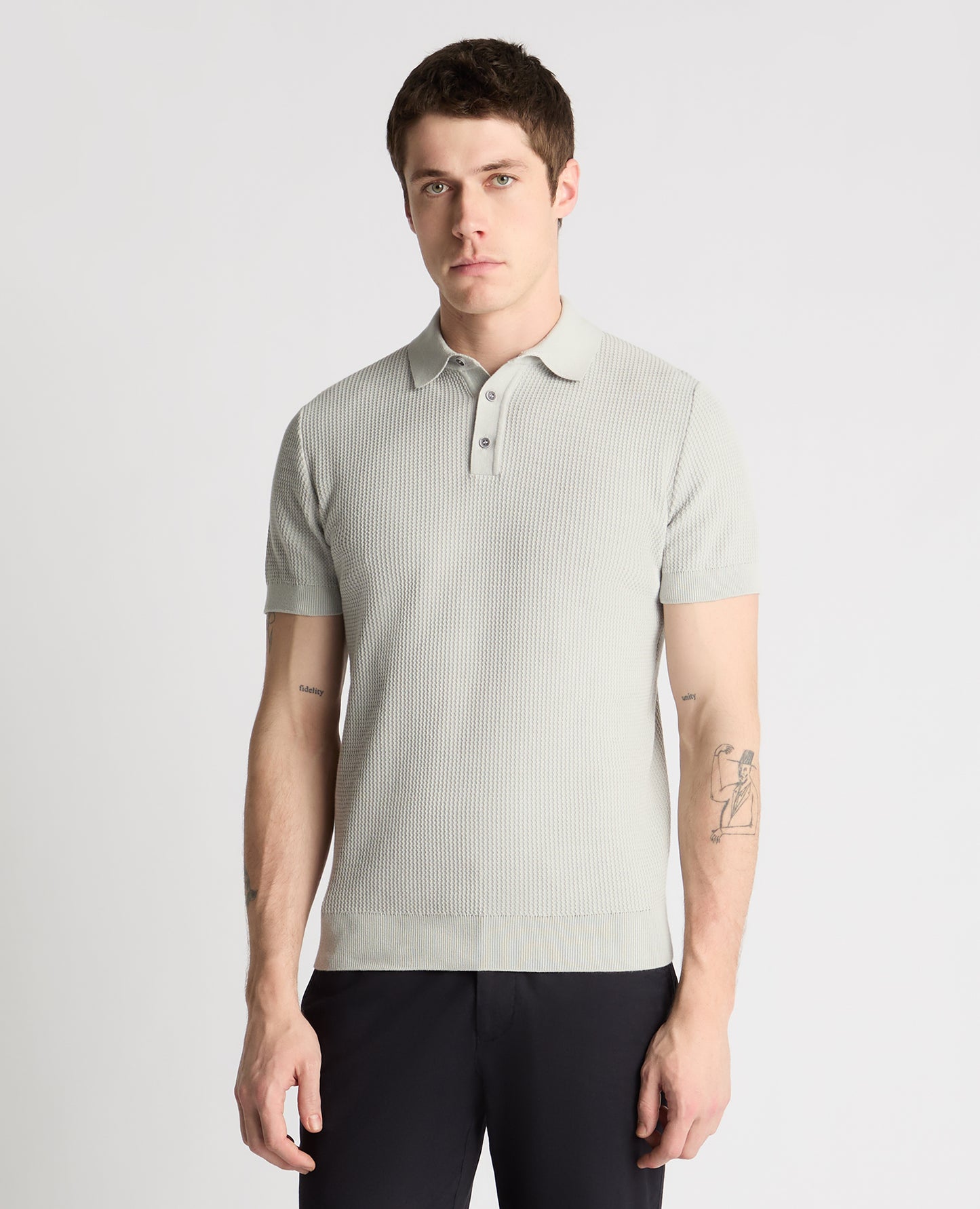 Knitted Cotton Polo Shirt
