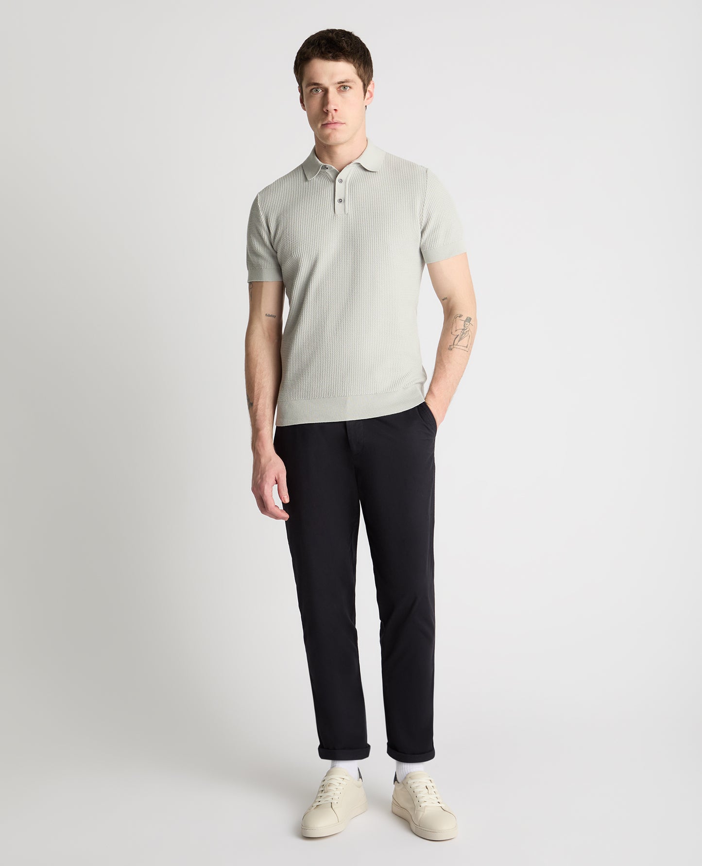 Knitted Cotton Polo Shirt