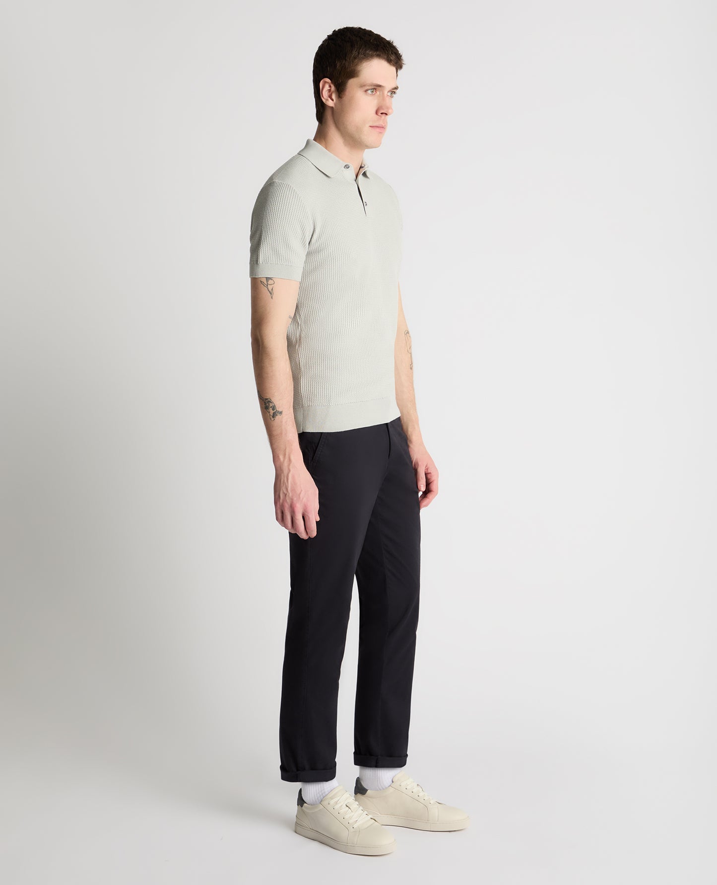 Knitted Cotton Polo Shirt