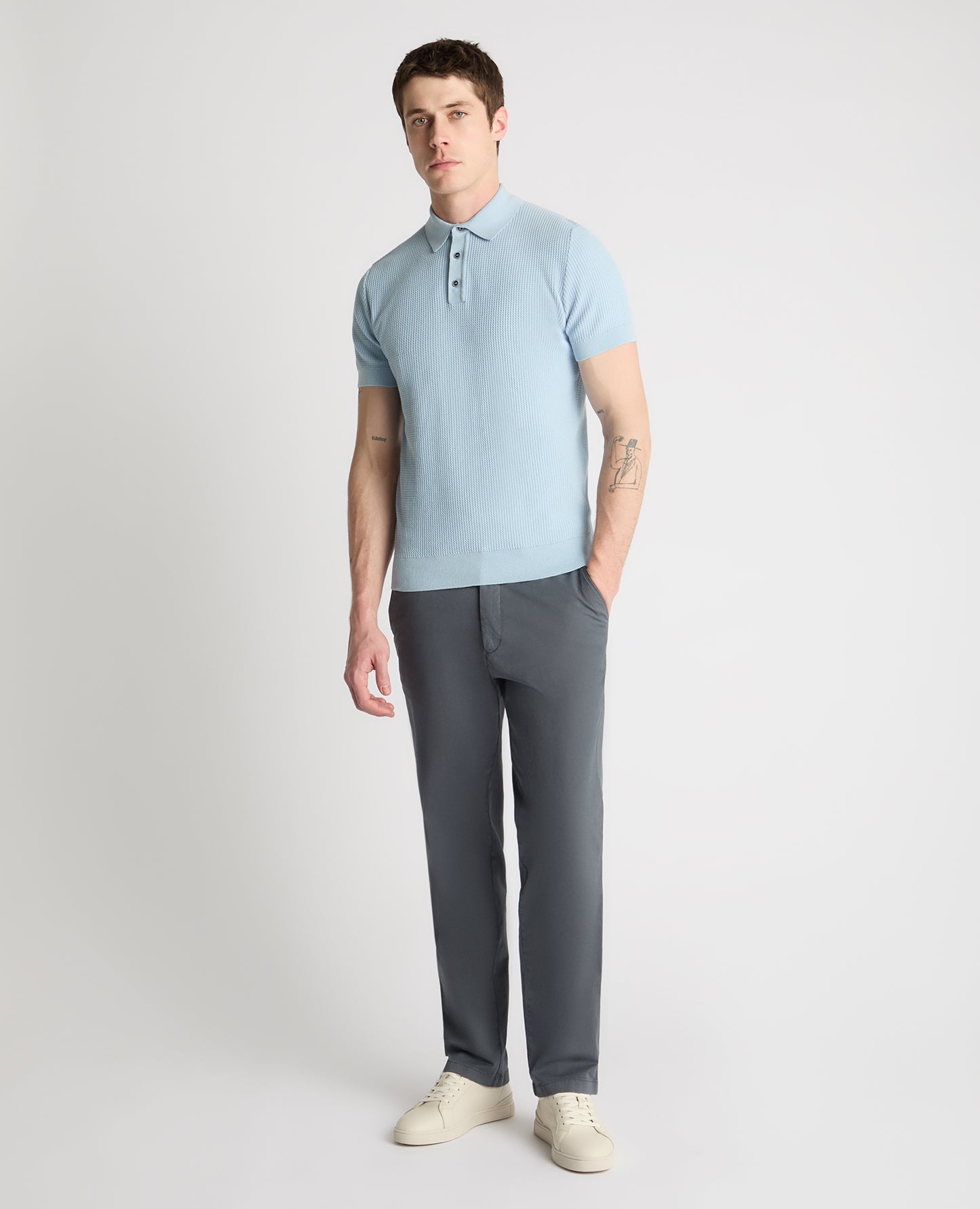 Knitted Cotton Polo Shirt