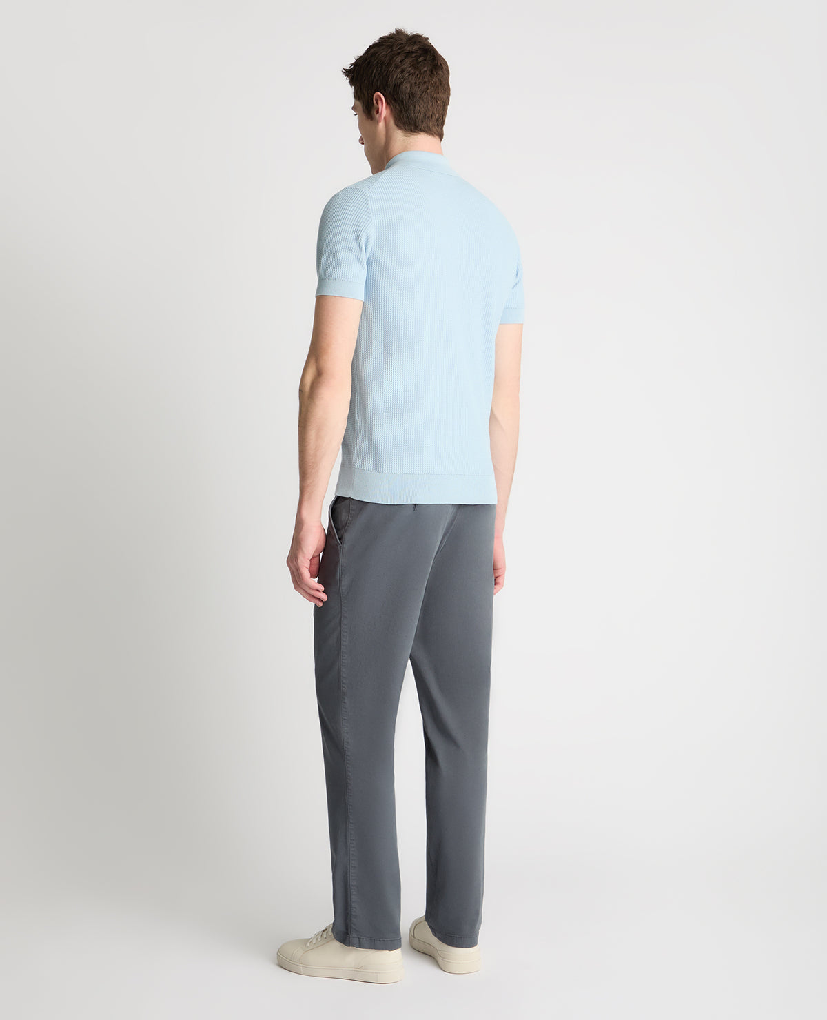 Man wearing a blue jumper