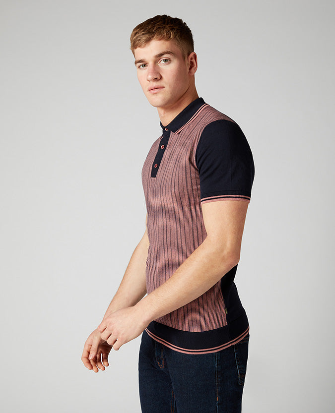 Slim Fit Knitted Cotton Polo Shirt