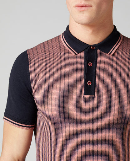 Slim Fit Knitted Cotton Polo Shirt