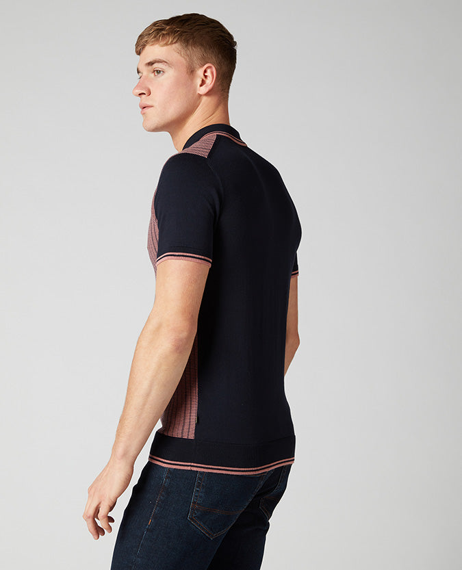 Slim Fit Knitted Cotton Polo Shirt