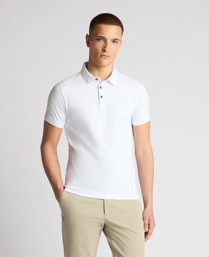 Tapered Fit Cotton-Stretch Polo Shirt