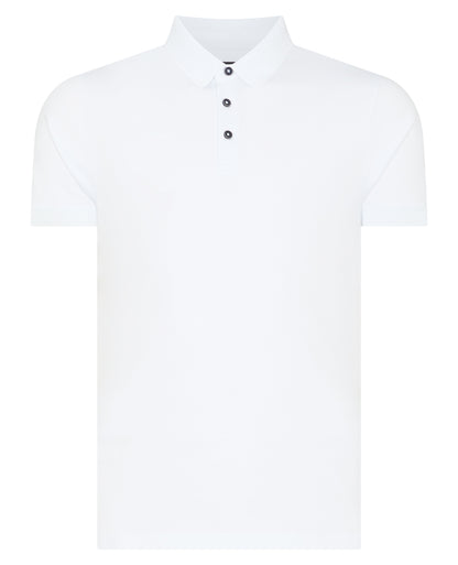 Tapered Fit Cotton-Stretch Polo Shirt